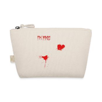 I'm Fine Blood Splatter - Organic Pouch - nature - Front