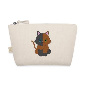 Brown and black cat - Organic Pouch - nature - Front