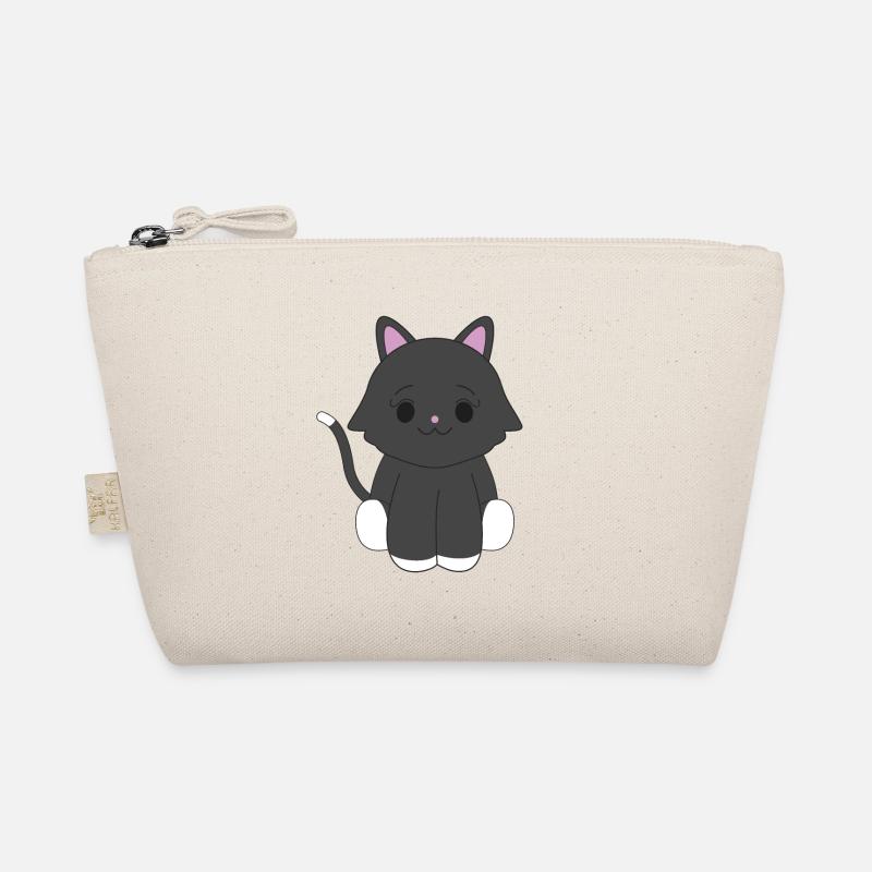 Schwarze Katze Bio-Täschchen