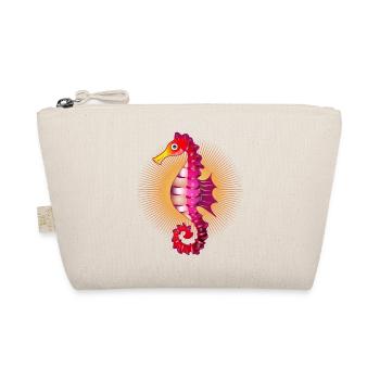 cute radiant seahorse in comic style - Organic Pouch - nature - Front