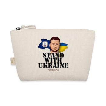 Ukraine T-Shirt Design Virginia Stand with Ukraine - Bio-Täschchen - Natur - Vorne