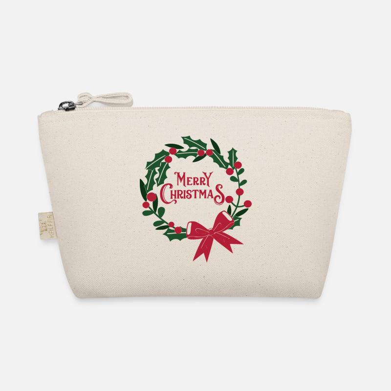 Couronne de Noël avec ruban rouge - Trousse biologique - nature