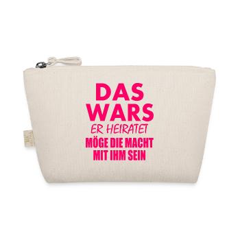 Das wars er heiratet - Bio-Täschchen - Natur - Vorne