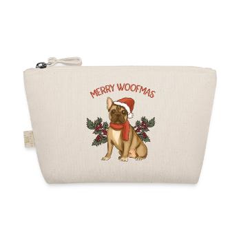 Merry Woofmas - Merry Christmas Boston Terrier - Organic Pouch - nature - Front