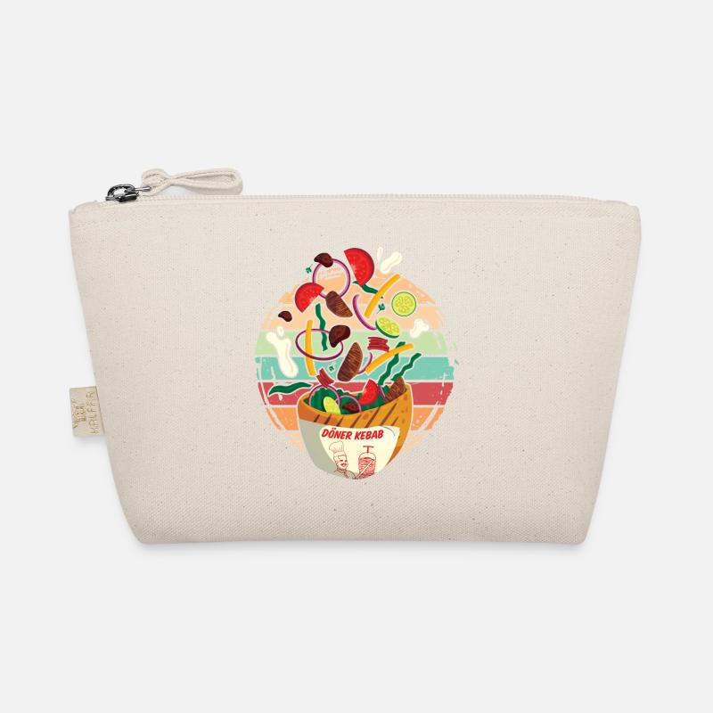 Fröhlicher hüpfender Retro Döner Bio-Täschchen