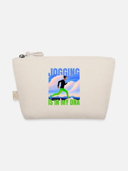 JOGGEN IST IN MEINER DNA - Bio-Täschchen - Natur - Vorne