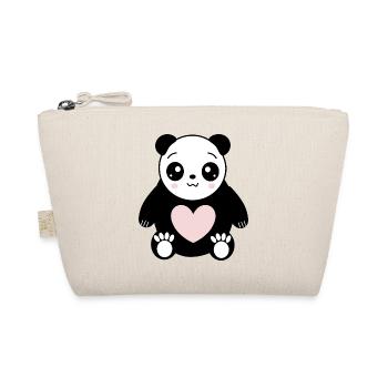 Coeur Panda Ours Cadeaux Saint-Valentin Saint-Valentin - Trousse biologique - nature - Devant
