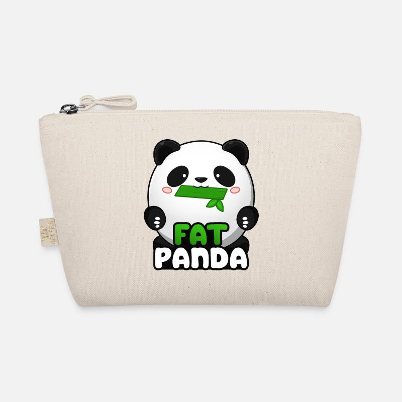 Fat Panda avec du bambou - Panda Bear Cute Kawaii ^_^ Trousse biologique