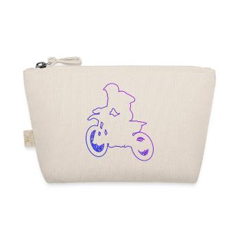 Men's Women Motocross Dirt Bike Dirt Biker - Organic Pouch - nature - Front