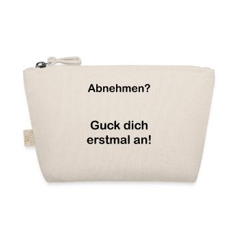 Abnehmen. Spruch. Geschenkidee. Statement - Bio-Täschchen - Natur - Vorne