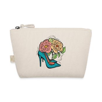 Chaussures à talons hauts avec fleur de rose. Style romantique. - Trousse biologique - nature - Devant
