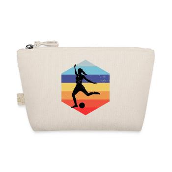 Women's Football Playing Men's Football Soccer - Organic Pouch - nature - Front