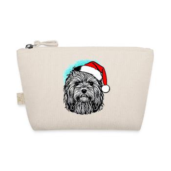 Weihnachten Hund süß lustig Hunde Tier Welpe 1 - Bio-Täschchen - Natur - Vorne