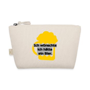 Ich wünschte ich hätte ein Bier - Bierliebhaber - Bio-Täschchen - Natur - Vorne