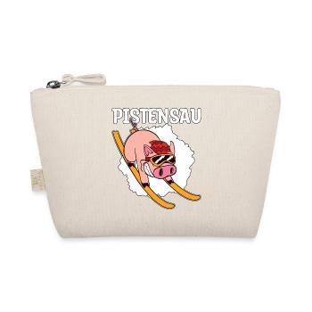 Ski fahren Pistensau Skiing Geschenk - Bio-Täschchen - Natur - Vorne