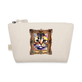 Cat face 5 - Organic Pouch - nature - Front