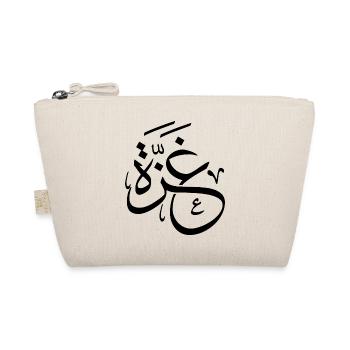 Gaza With Arabic Calligraphy, Freedom - Organic Pouch - nature - Front