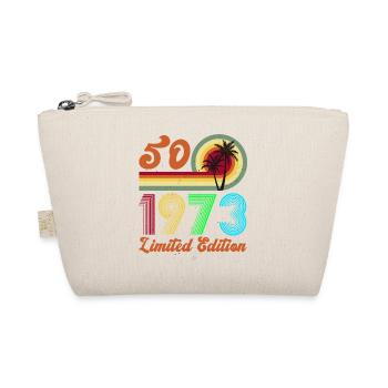 1973 Birthday Retro Vintage Born in 1973 - Organic Pouch - nature - Front