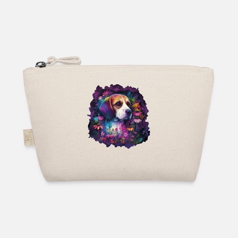Beagle Beaglemotiv Geschenk - Bio-Täschchen - Natur