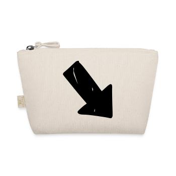 Arrow drawing sketch black - Organic Pouch - nature - Front