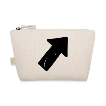 Arrow drawing sketch black - Organic Pouch - nature - Front