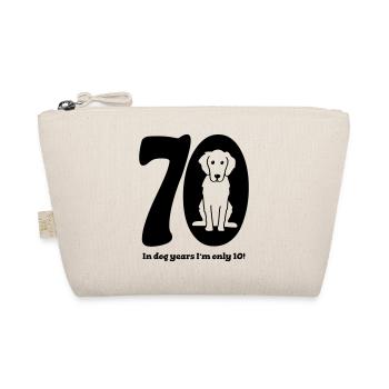 70e anniversaire avec chien - Trousse biologique - nature - Devant