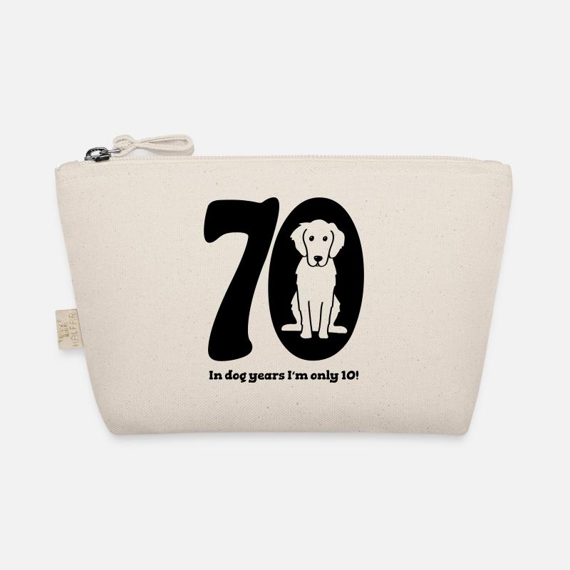 70th birthday with dog Organic Pouch