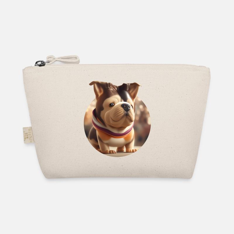 Süßer Kugelhund - Bio-Täschchen - Natur
