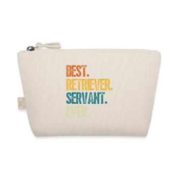 Best Retriever Dog Servant Ever Distressed Retro - Organic Pouch - nature - Front