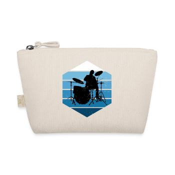 Drumming Women Drummer Men - Organic Pouch - nature - Front
