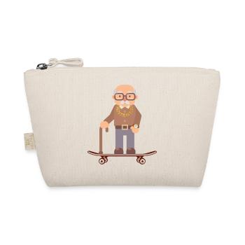 Lustiger Opa skating | Funny Skateboard Opa Design - Bio-Täschchen - Natur - Vorne