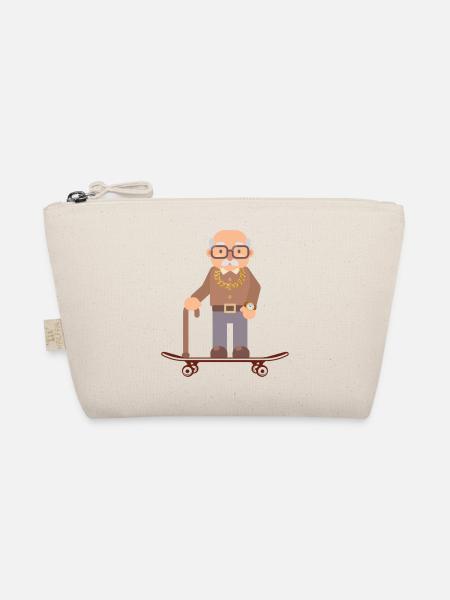 Lustiger Opa skating | Funny Skateboard Opa Design - Bio-Täschchen - Natur