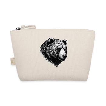 Gefährlicher schwarzer Grizzly Bär - Bio-Täschchen - Natur - Vorne