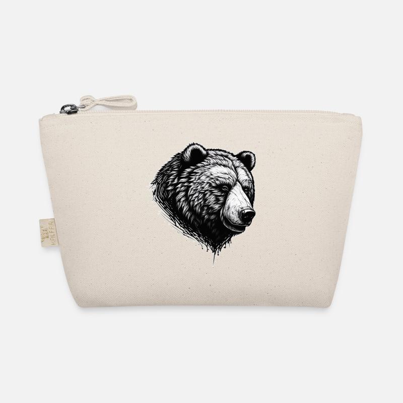 Dangerous black grizzly bear - Organic Pouch - nature