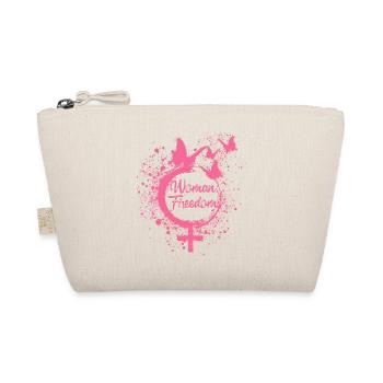 woman freedom,freedom,butterflies,women,pink - Organic Pouch - nature - Front