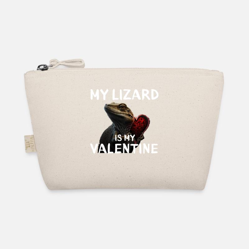 Valentine Heart Lizard Organic Pouch