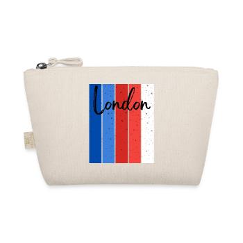 London Stripes Speckle Script - Organic Pouch - nature - Front