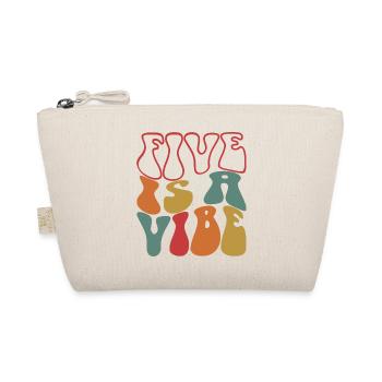 Five Is A Vibe, 5 Jahre alt, Kinder zum 5. Geburtstag - Bio-Täschchen - Natur - Vorne