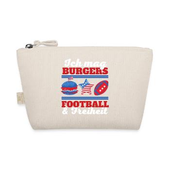 Ich mag Burgers, Football und Freiheit - Bio-Täschchen - Natur - Vorne