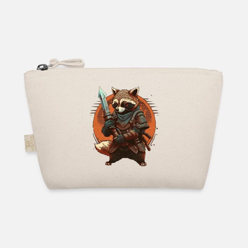 Samurai Racoon Organic Pouch