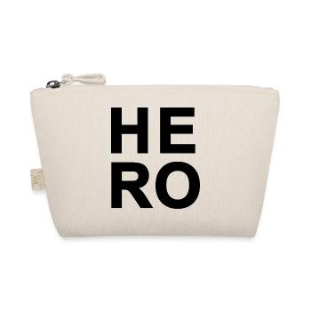 Big Bold Hero Black Text 2x2 Square. - Organic Pouch - nature - Front