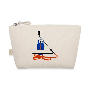 Dachdeckerfirma Monogram Logo Gasflasche - Bio-Täschchen - Natur - Vorne