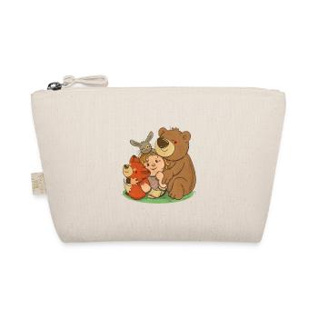 little girl with animal boyfriends - Organic Pouch - nature - Front