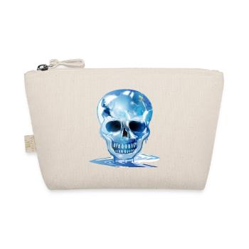 extravagant melting skull in ice colours - Organic Pouch - nature - Front
