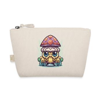 Kawaii Mushroom Guardian - Organic Pouch - nature - Front