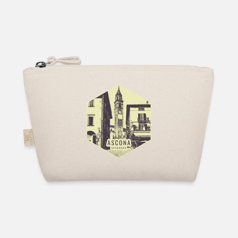 Ascona City Scene Vintage Stamp Organic Pouch