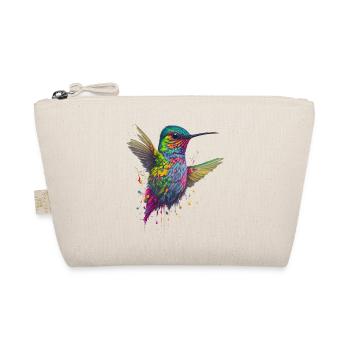 Color Explosion Hummingbird Artwork - Organic Pouch - nature - Front