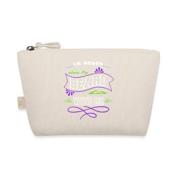 Social Distancing Bear Earloop Beard Lover Man - Organic Pouch - nature - Front