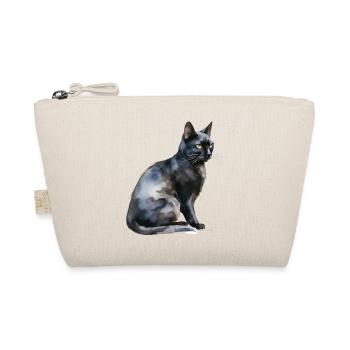 Witch Cat – Mysticism in Watercolor - Organic Pouch - nature - Front