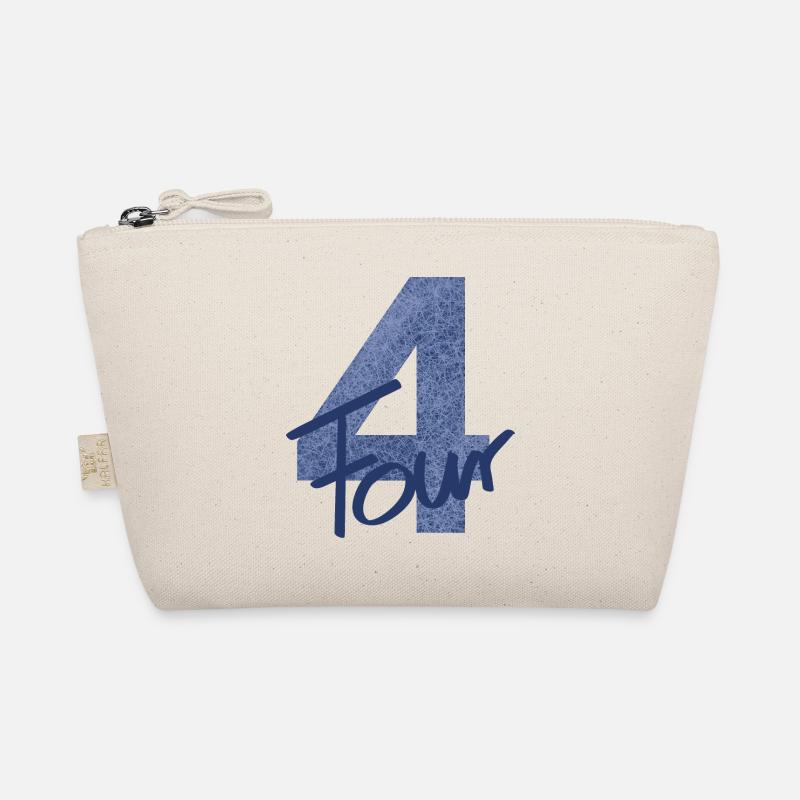 Zahl / Geburtstag / Vier / 4 / Vierter / Nummer Bio-Täschchen